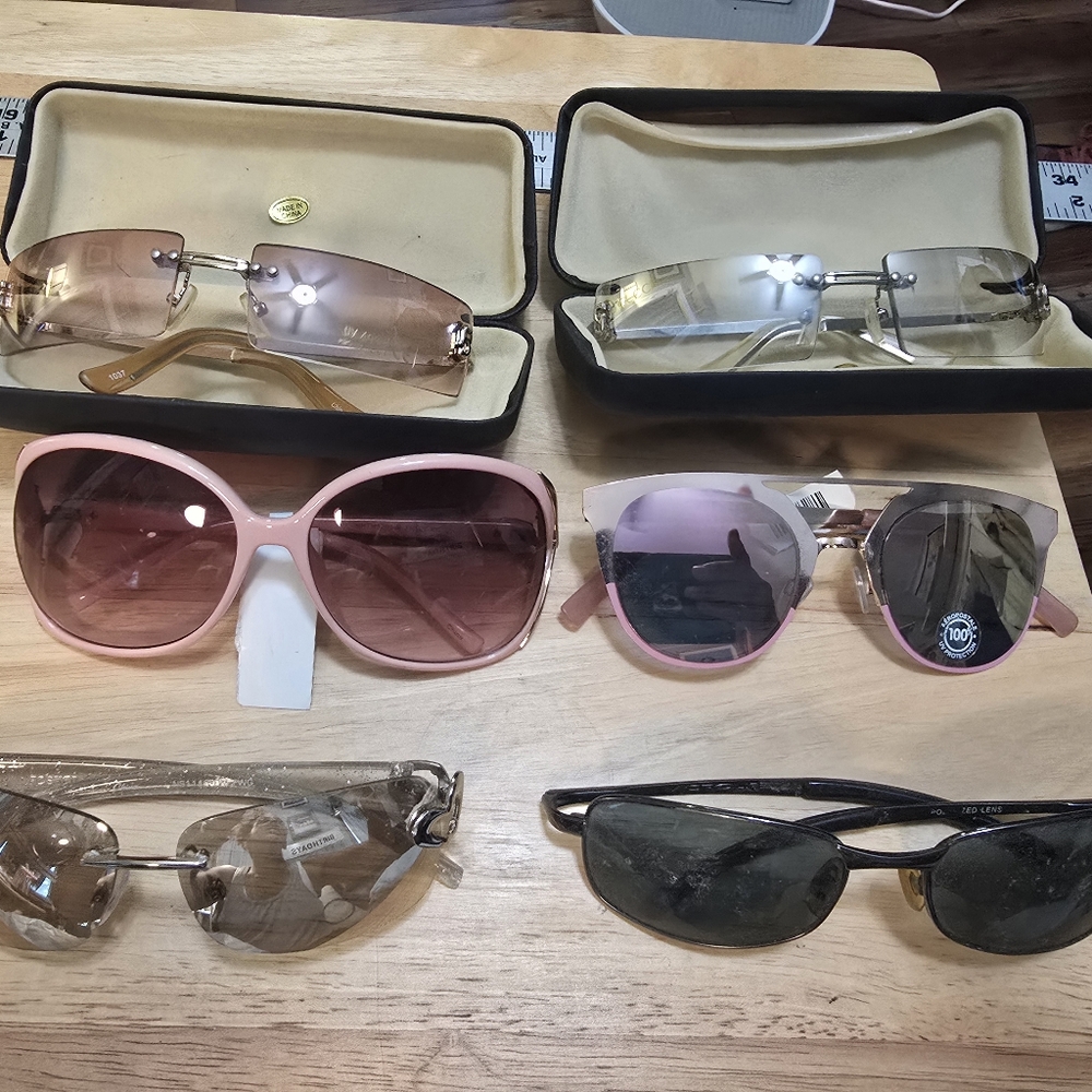 Lot Of 6 Six Sunglasses (((3 FREE)))